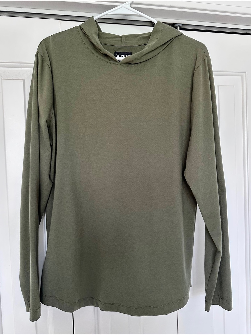 Men's Cuts AO Olive Green - Long Sleeve Hooded Tee